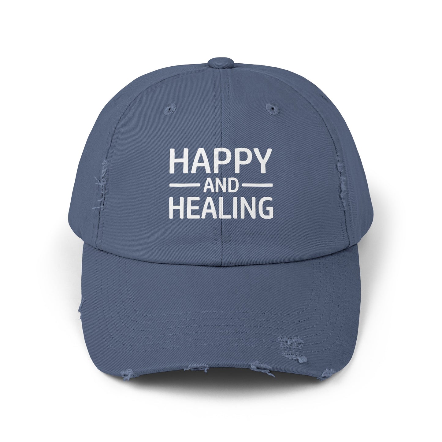 "Happy and Healing" Distressed Cap