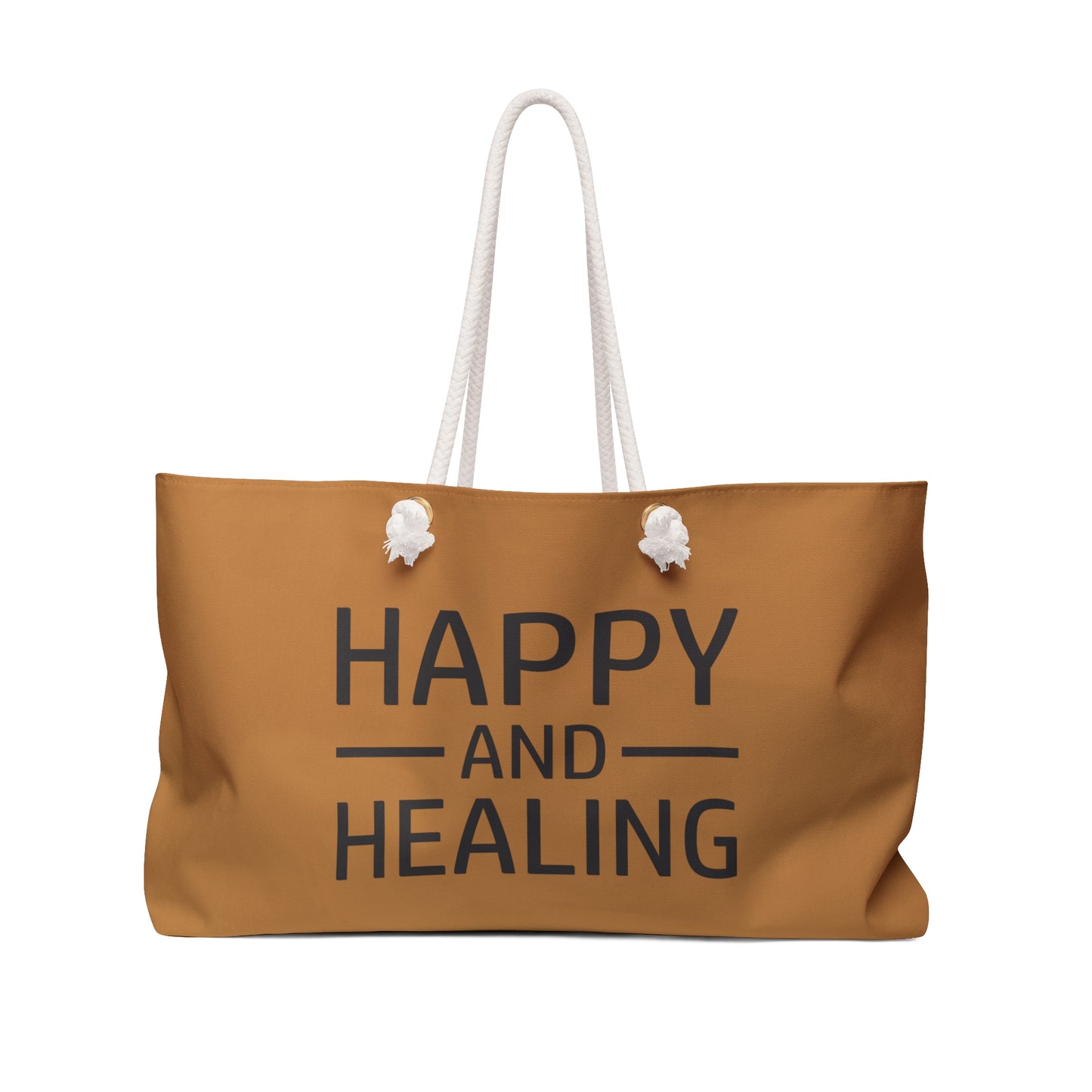 Happy and Healing Weekender Bag (brown)