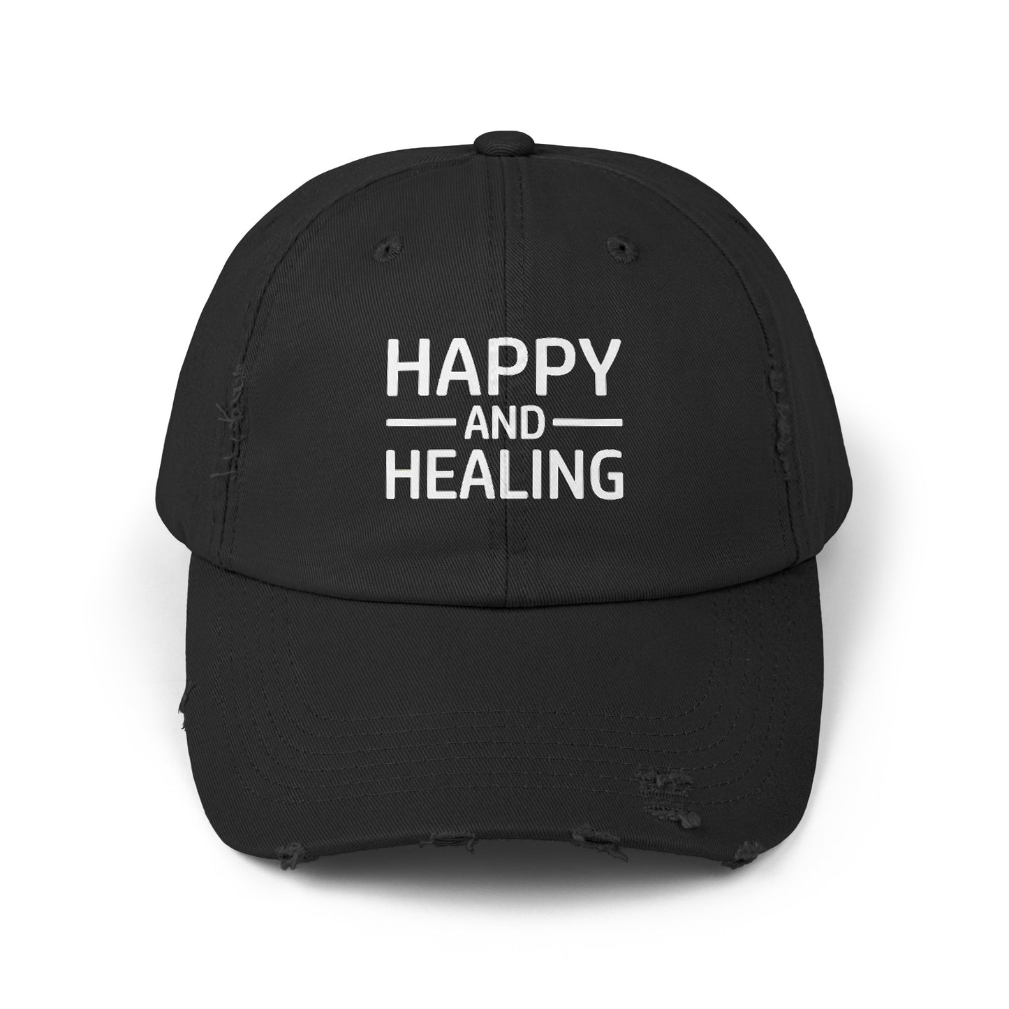 "Happy and Healing" Distressed Cap