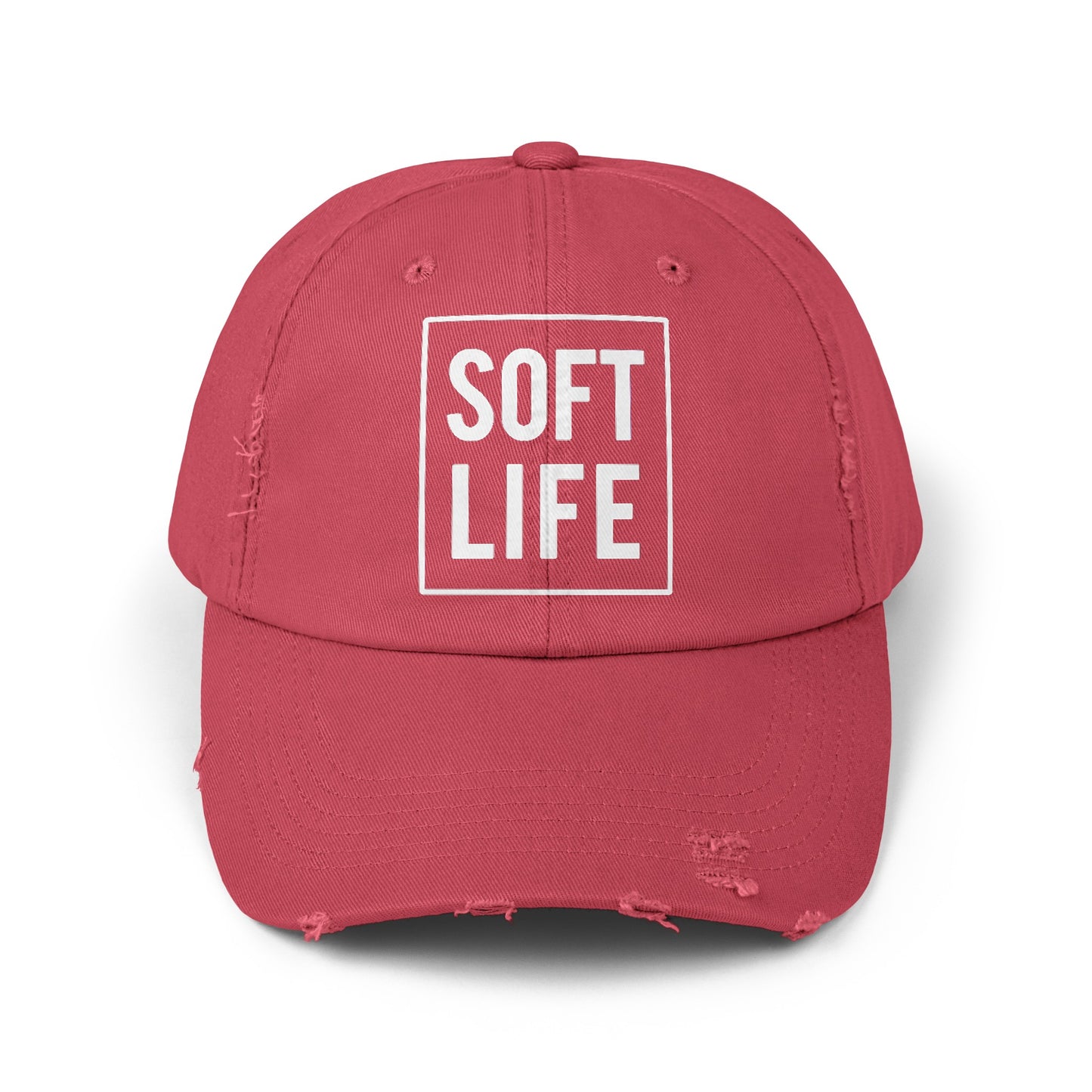 "Soft Life" Distressed Cap