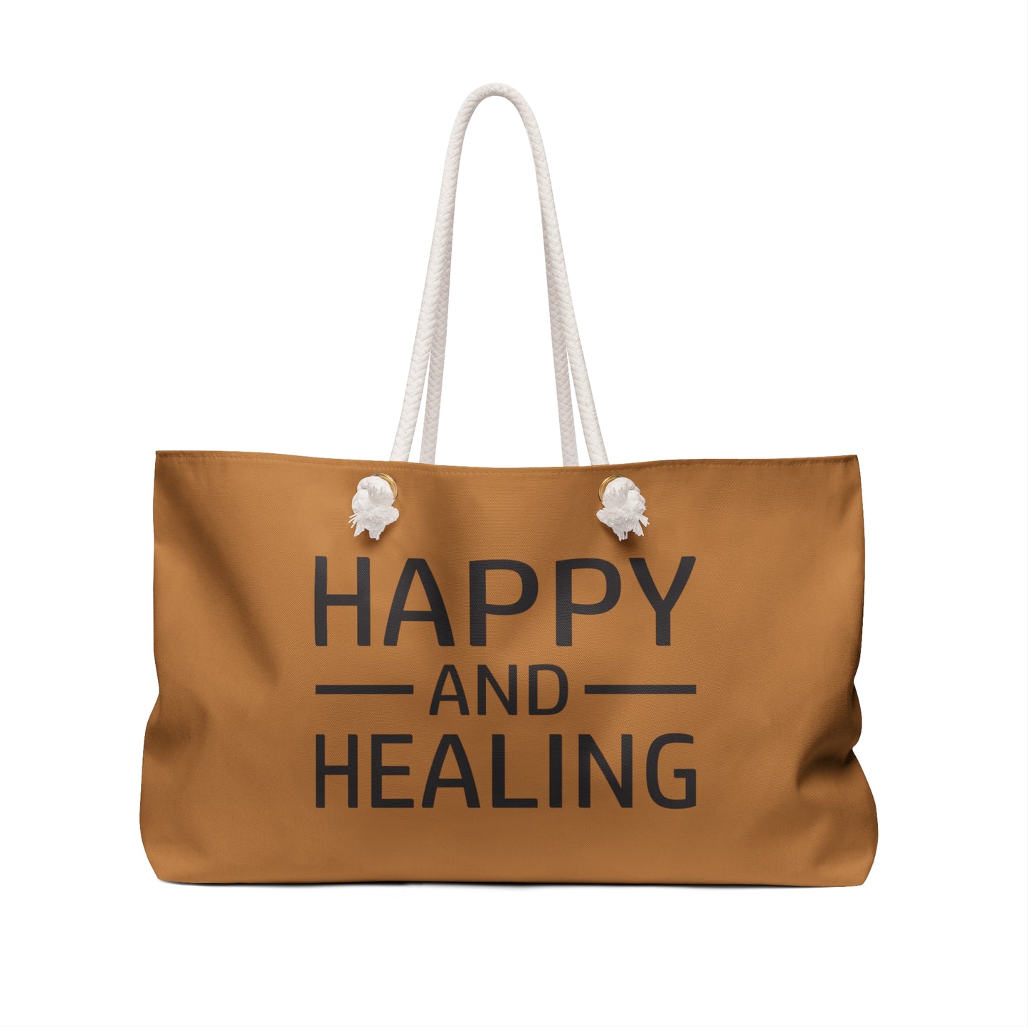 Happy and Healing Weekender Bag (brown)