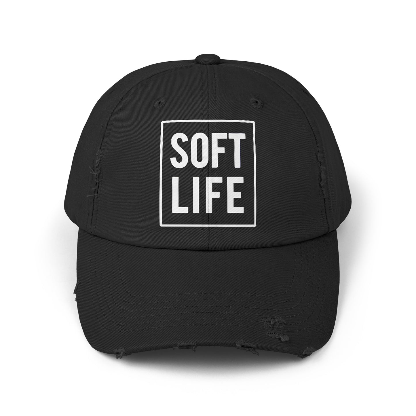 "Soft Life" Distressed Cap