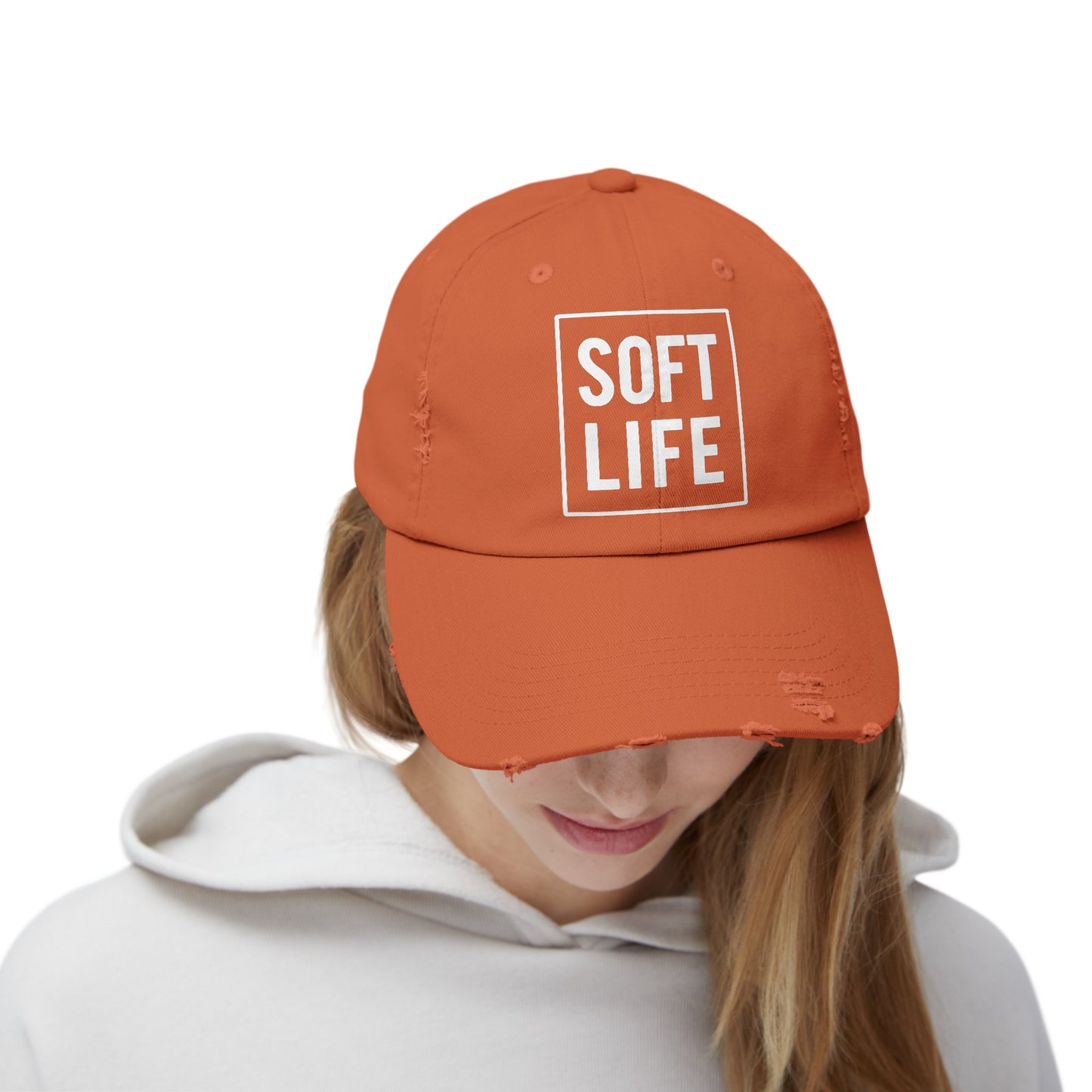 "Soft Life" Distressed Cap