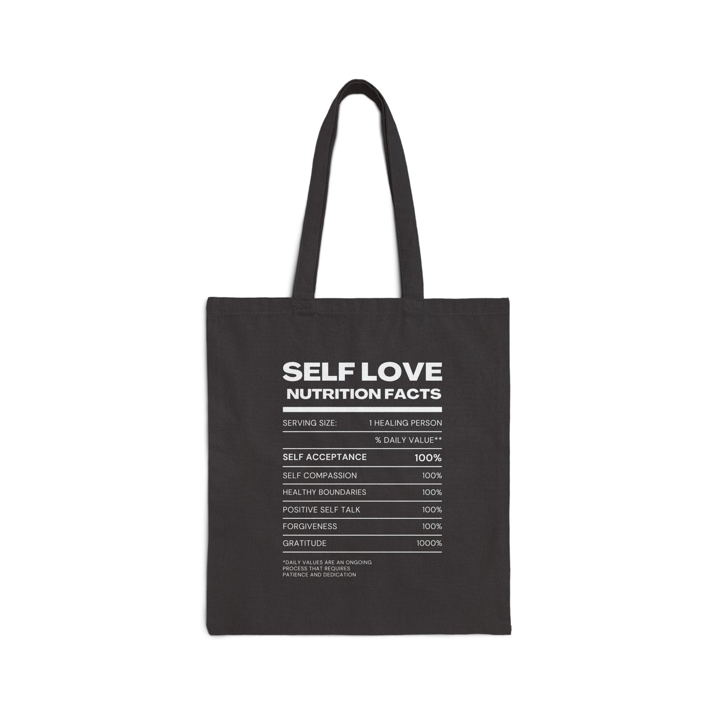 "Self Love" Cotton Canvas Tote Bag